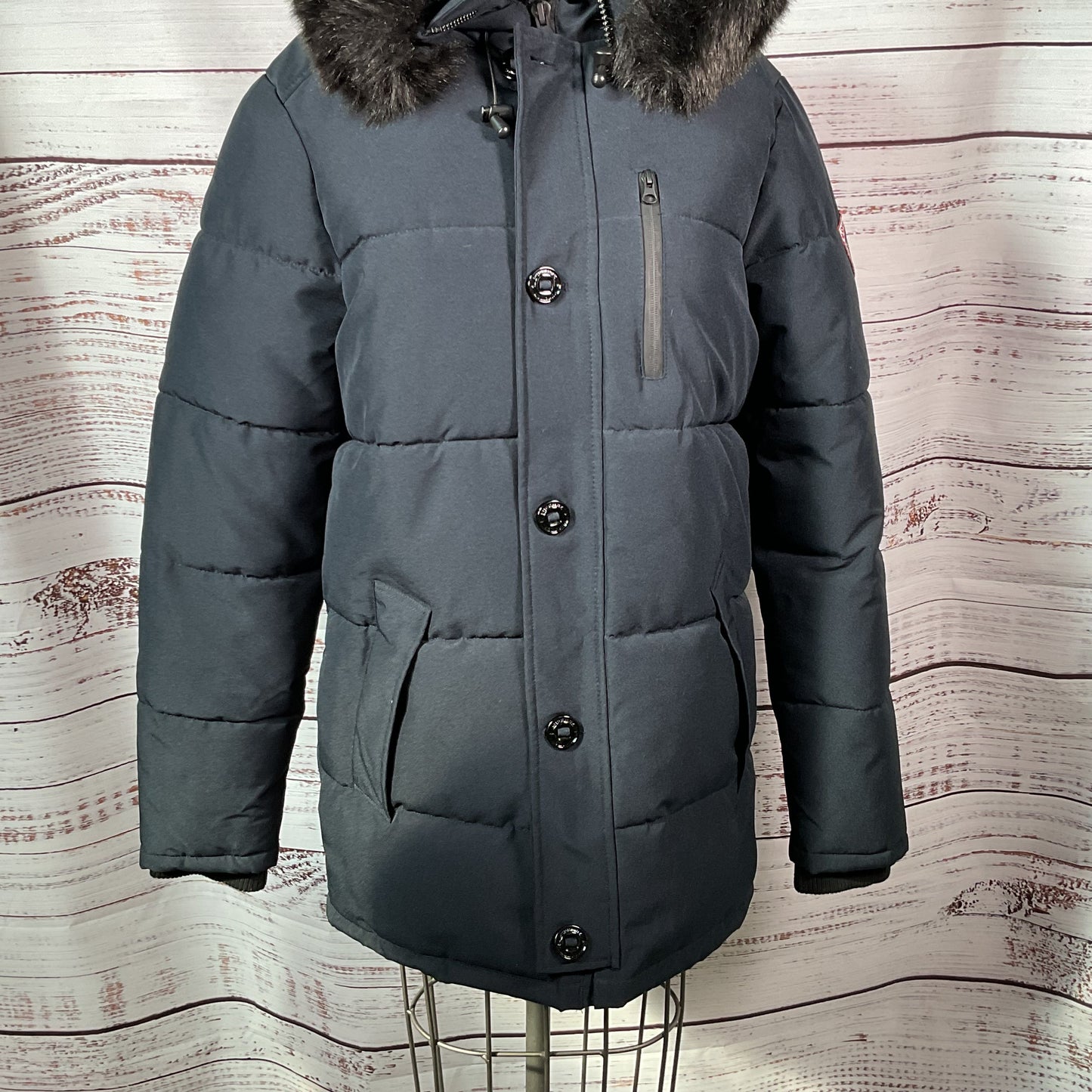 PUREMSX Women's Black All Weather Conditions Mountain Coat with Hood- SZ L
