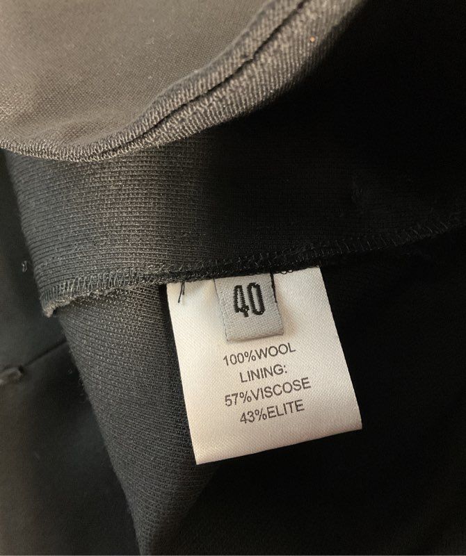 Alexandre Vauther Women's Black 100% Wool Trousers Pants Size 40