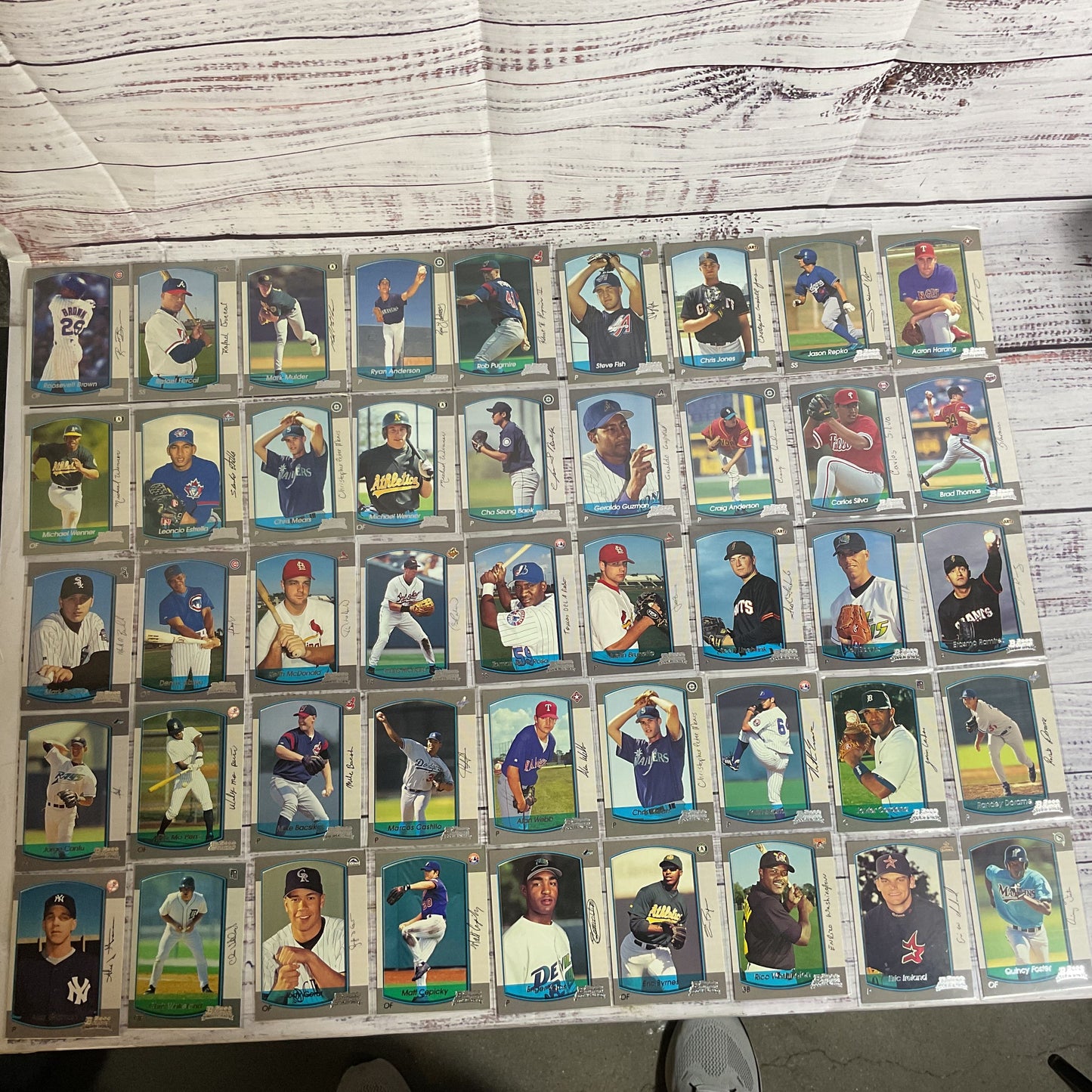 Set of 372 TOPPS 2000 Bowman & Bowman Chrome Baseball Cards
