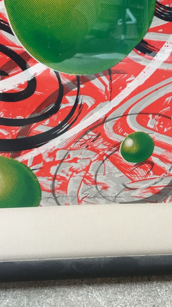 Space Balls Print by Kenny Scharf Pencil Signed Limited Edition 19/150 Framed