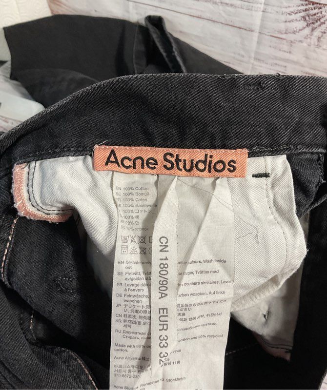 Acne Studios Women's Black Jeans Size 32 X 26