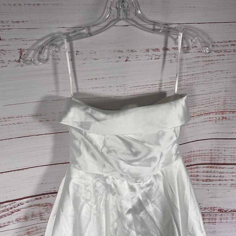 Lulus Your Beloved White Strapless Bow A-Line Gown Formal Dress - Size XS