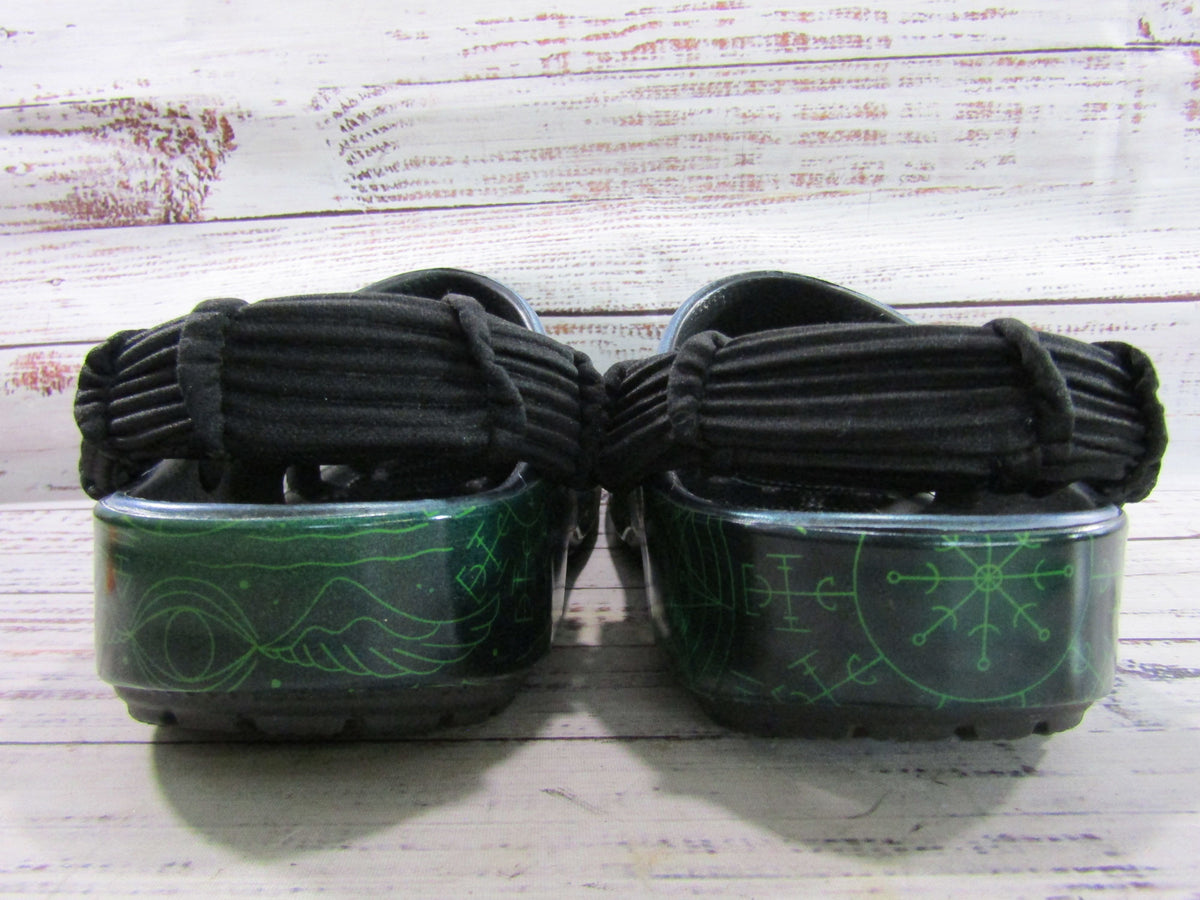 Crocs x Wicked Elphaba Women's Green Slip-On Shoes Size 9