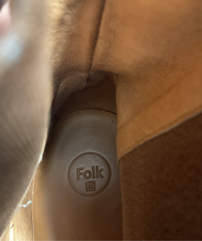 Folk Men's Brown Suede Leather Chelsea Boots SIZE 46 EU / 12 US