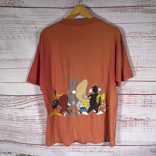 Vintage Pro Spirit Classic Looney Tunes Orange T-shirt - Size XL