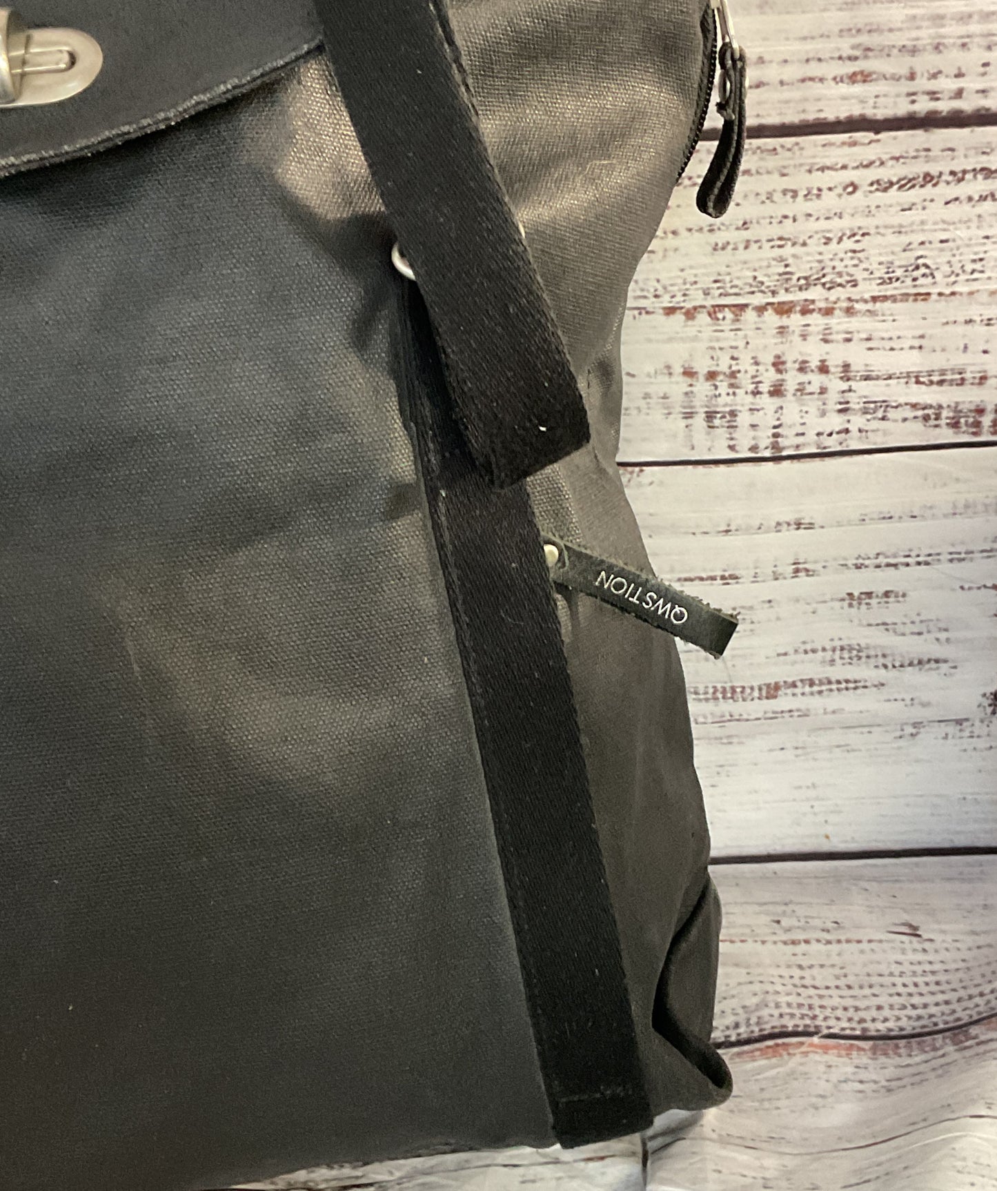 Qwestion Cotton Tote Organic Jet Black