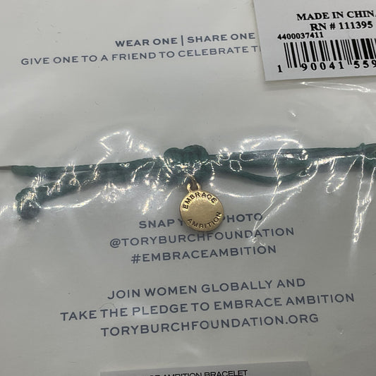 NEW TORY BURCH Embrace Ambition Gold Tone Cord Bracelet
