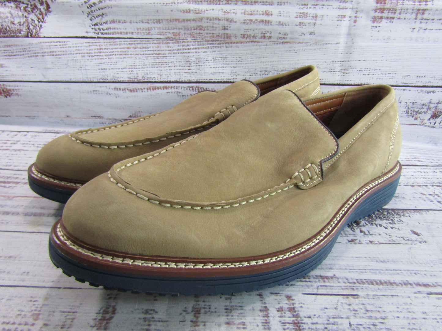 Johnston & Murphy Upton Venetian Men's Brown Suede Loafers Size 12