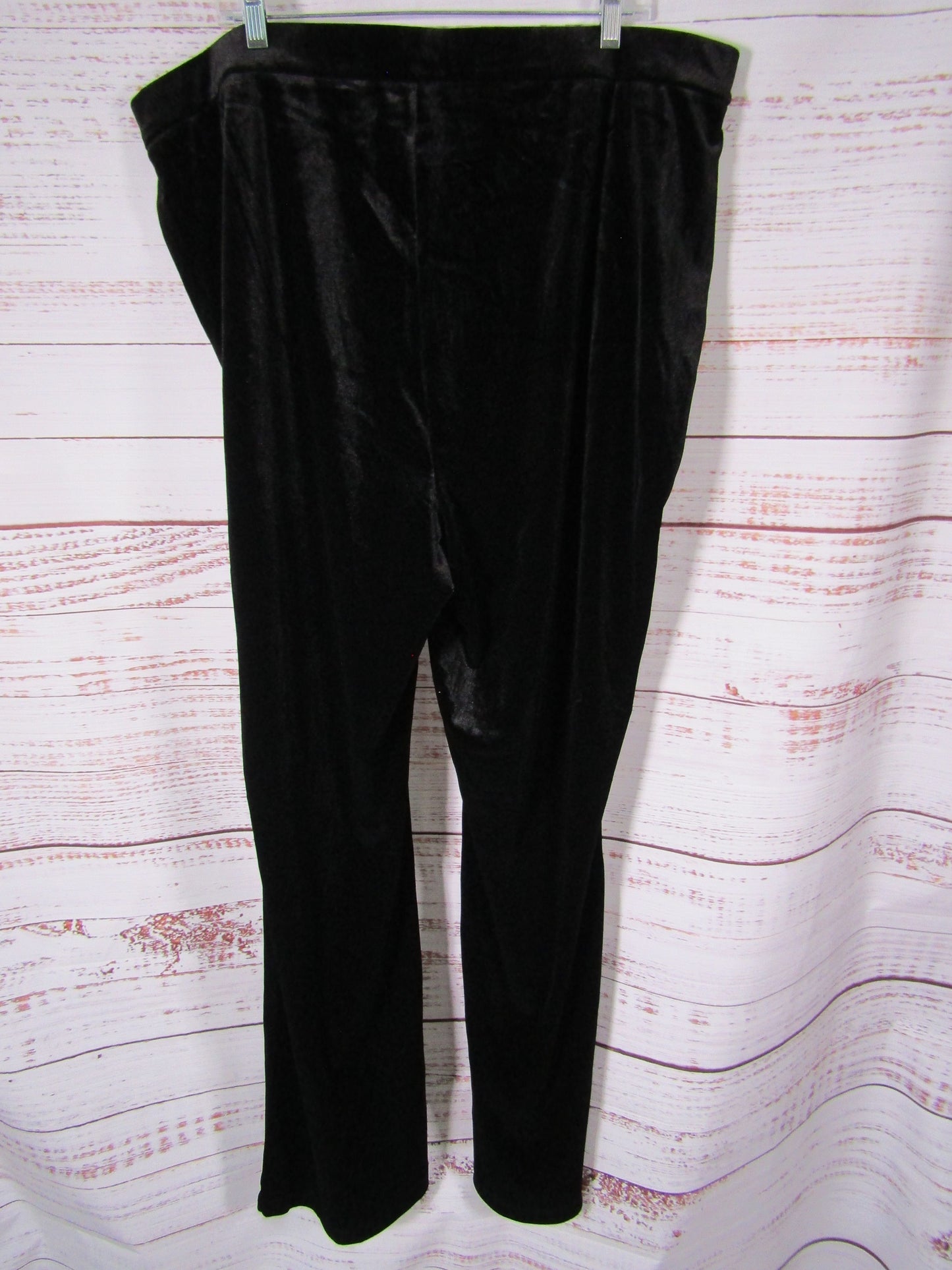 Good American Women's Black Velvet Pants Size 7 GKB0003