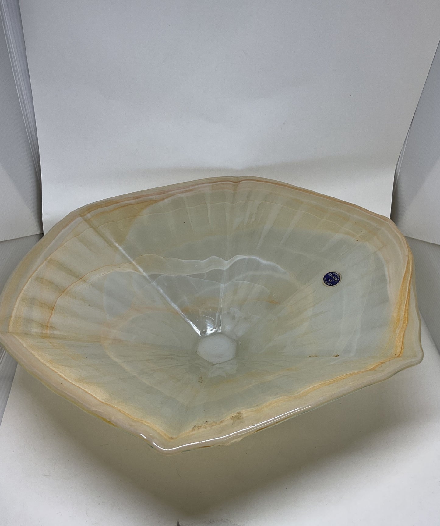 Lavorazione Arte Murano Glass Bowl Italy 12.5"