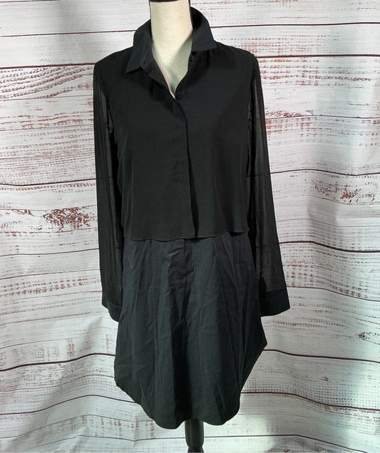 Women's Bailey 44 Black with Sheer Bodice and cut out back Dress Size L