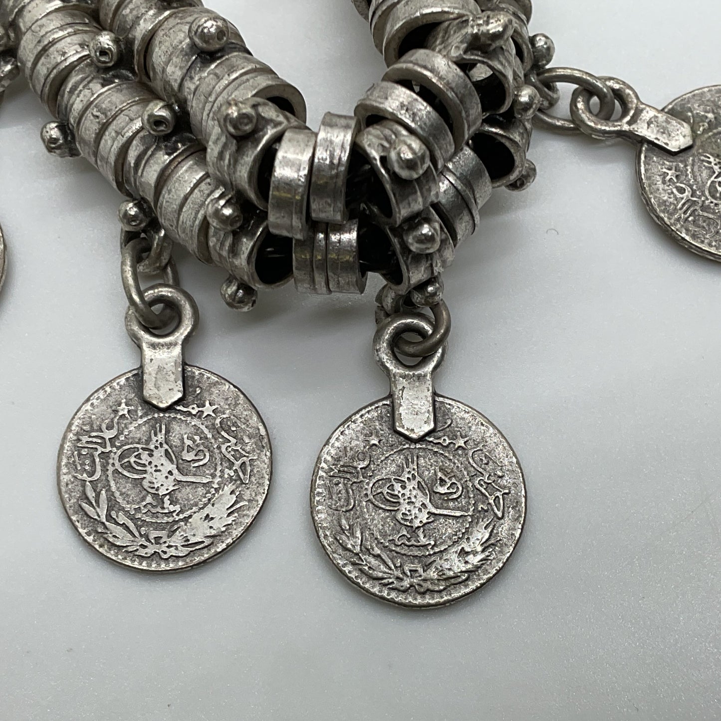 VTG./ANTIQUE Ottoman Empire Turkish Coin Bracelet- 8"