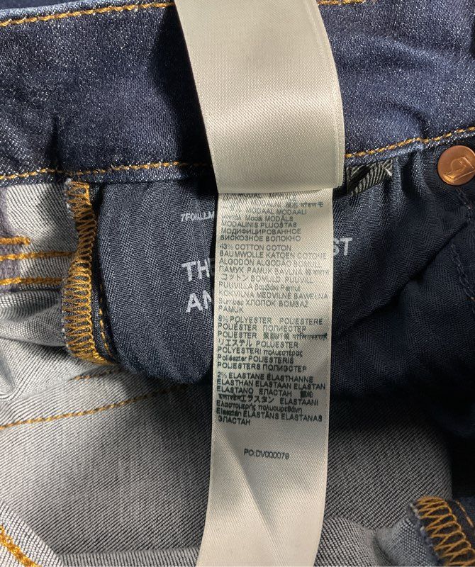 7 For All Mankind High Waist Ankle Skinny Jeans Blue Size 25 Women's