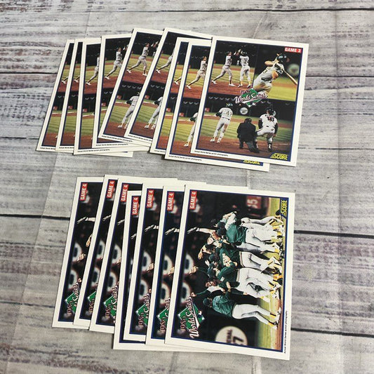 VTG Score 1990 World Series Baseball Trading Cards (Game 3, Game 4)