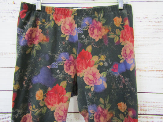 Johnny Was Bossa Nova Women's Multi-Color Floral Pants Size L