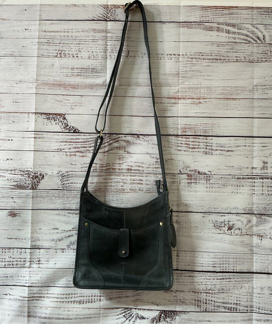 NWOT Born Blue Leather Crossbody Handbag Size M