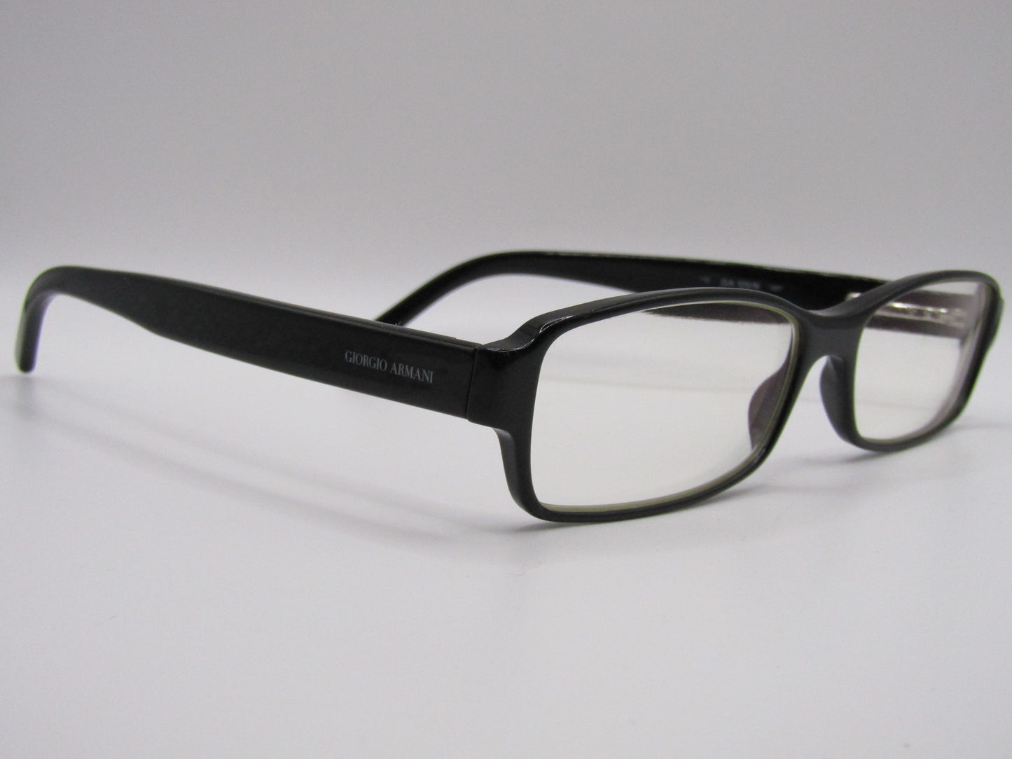 Giorgio Armani GA129 Women's Black Rectangular Eyeglasses Frame Made in Italy