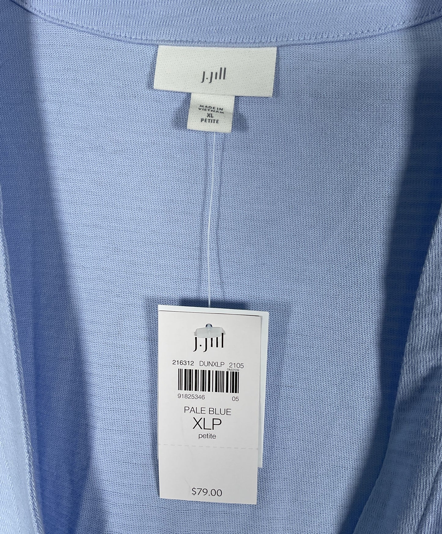 J. Jill Women's Pale Blue Cotton Open Cardigan Size XL Petite