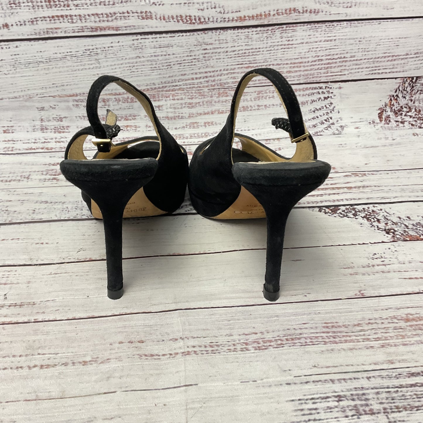 Jimmy Choo Black Suede Slingback Heel Women Size 4.5