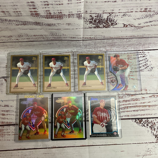 Various PAT BURRELL Phillies MLB Baseball Cards- 7 Cards