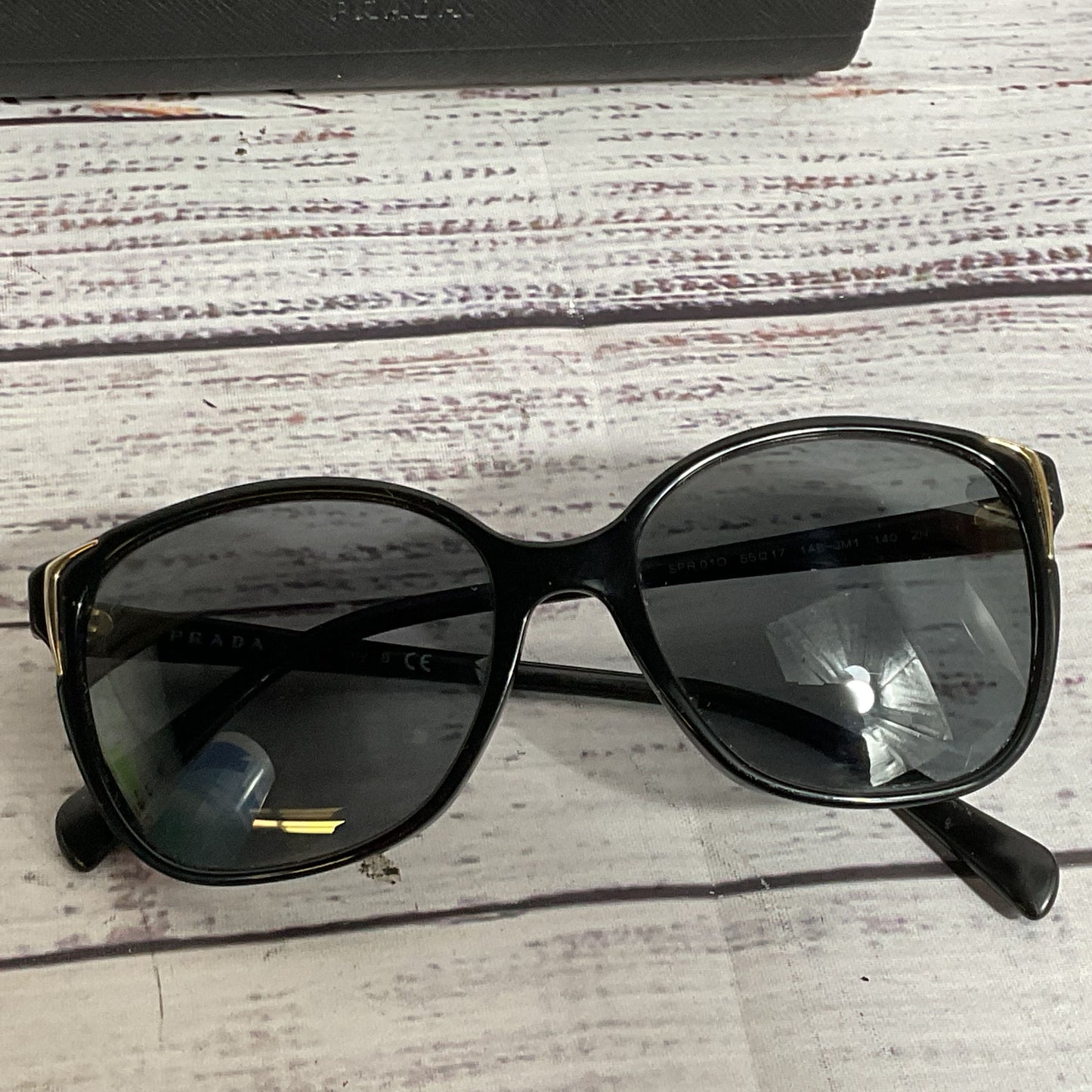 PRADA SPRO10 Women's Black Sunglasses with Case- 55[ ]17 140 (FRAMES ONLY)