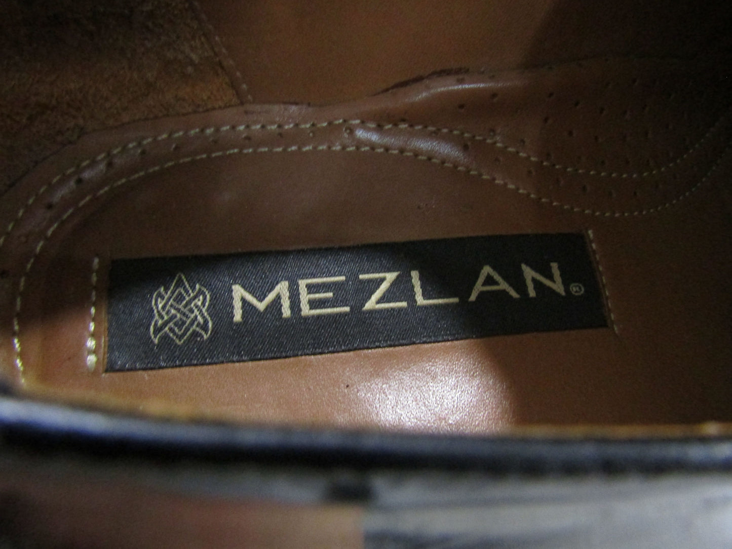 Mezlan Andrew Men's Black Leather Cap Toe Brogue Oxford Shoes Made in Spain