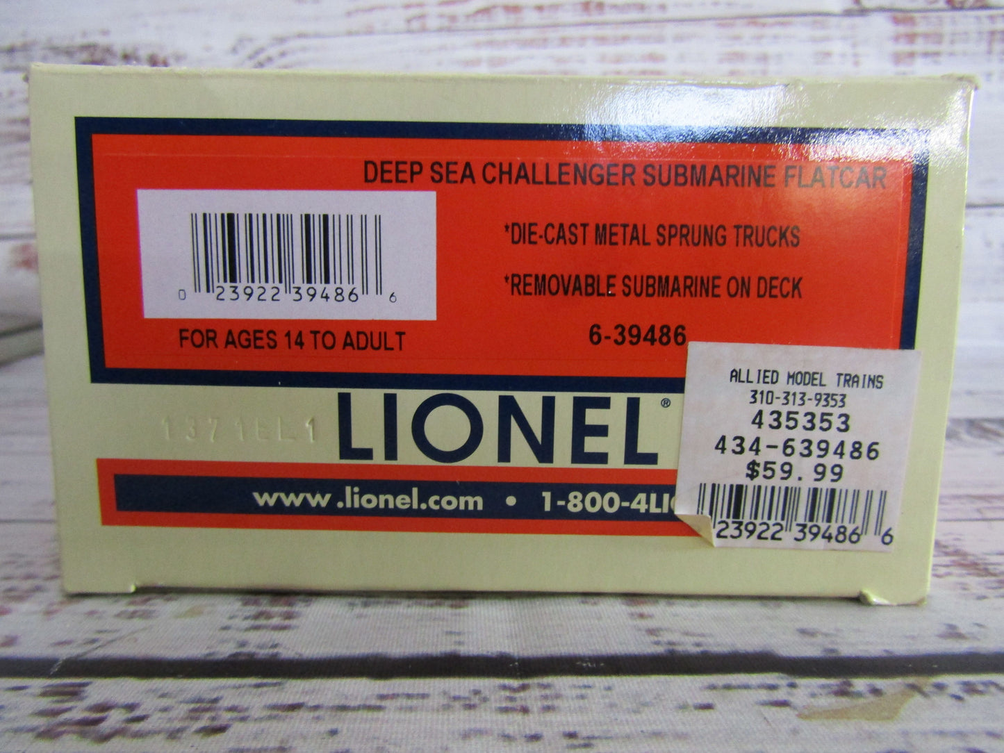 Lionel Deep Sea Challenger Submarine Flatcar 6-39486