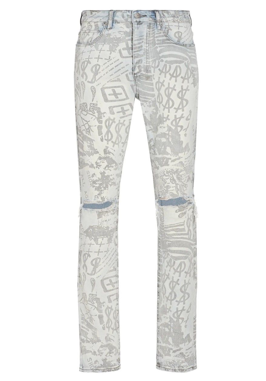 Ksubi Chitch Kollage Distressed Five-Pocket Jeans Faded Blue 31