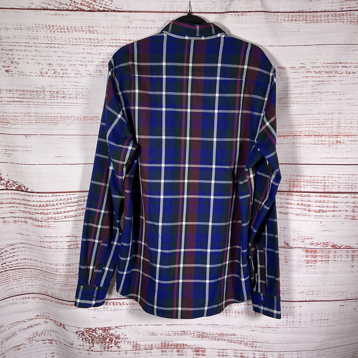 Scotch & Soda Blue Red Plaid Button Up Long Sleeve Shirt - Size XL