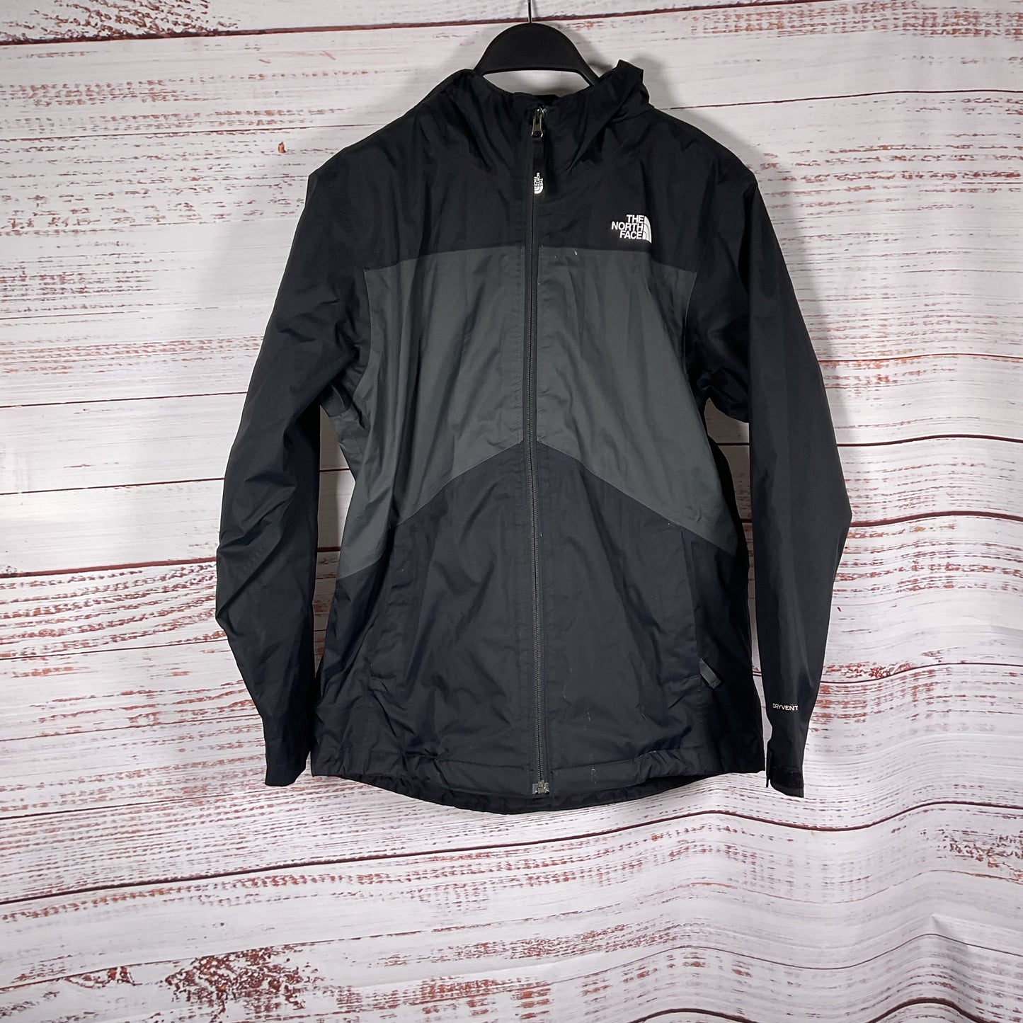 The North Face Black Grey Dryvent Jacket - Size Boys L 14-16