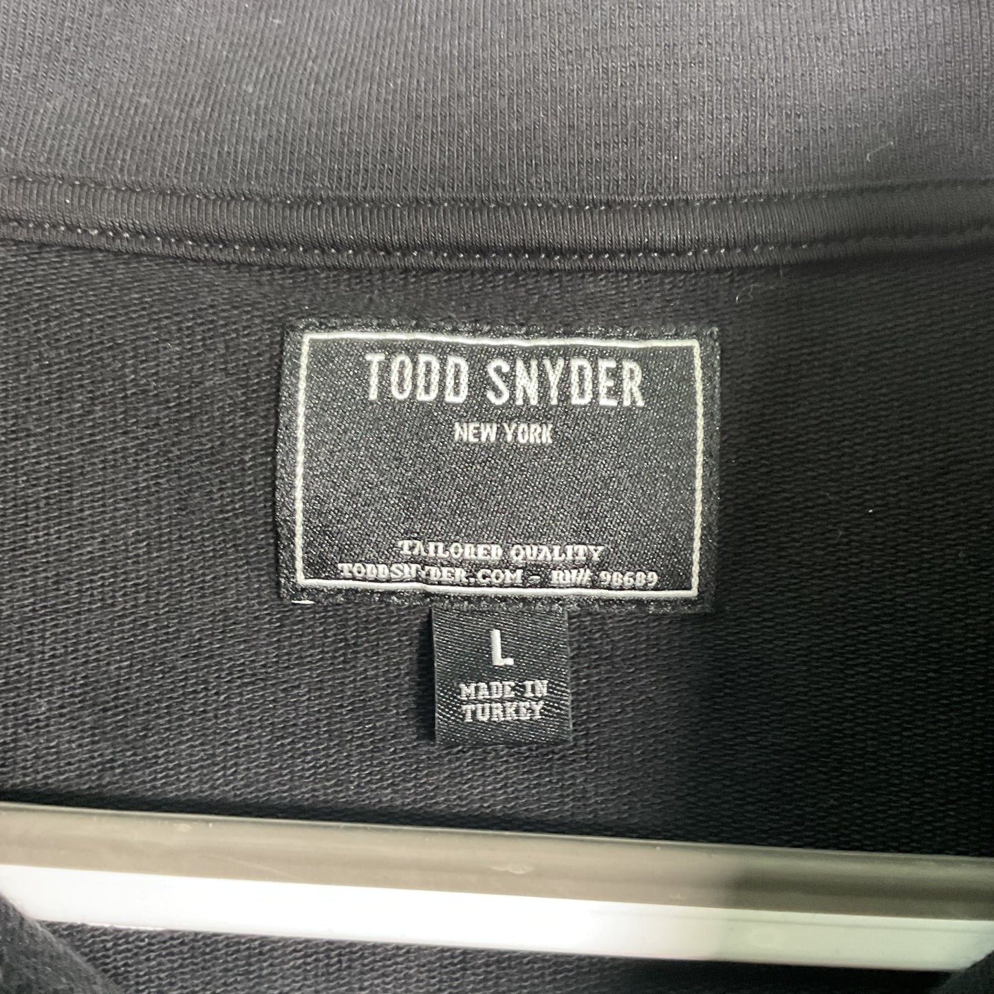 Todd Snyder Quarter Snap Cotton Black Long Sleeve Shirt - Size L
