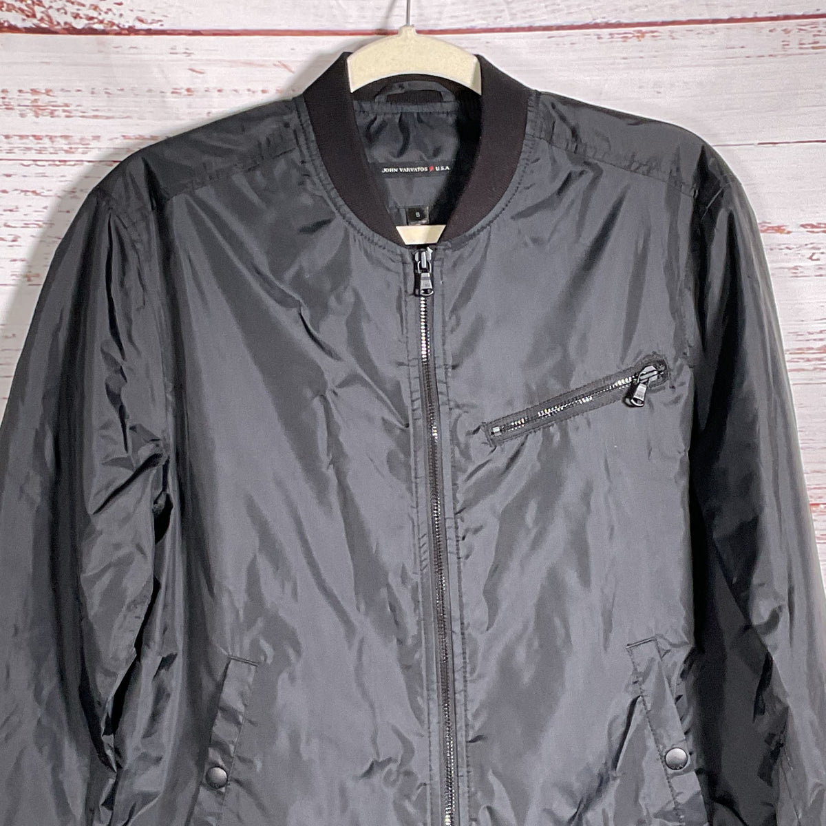 JOHN VARVATOS Men’s Lightweight Nylon Zip Jacket- SZ S