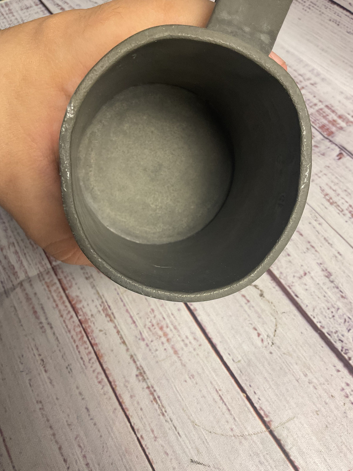 Vintage Pint Pewter Mug Stamped VRWR