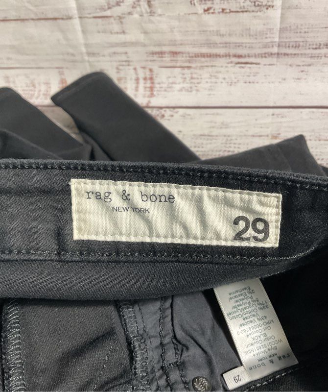 Rag & Bone Cate Mid Rise Ankle Skinny Jeans Size 29 Women's Black #2