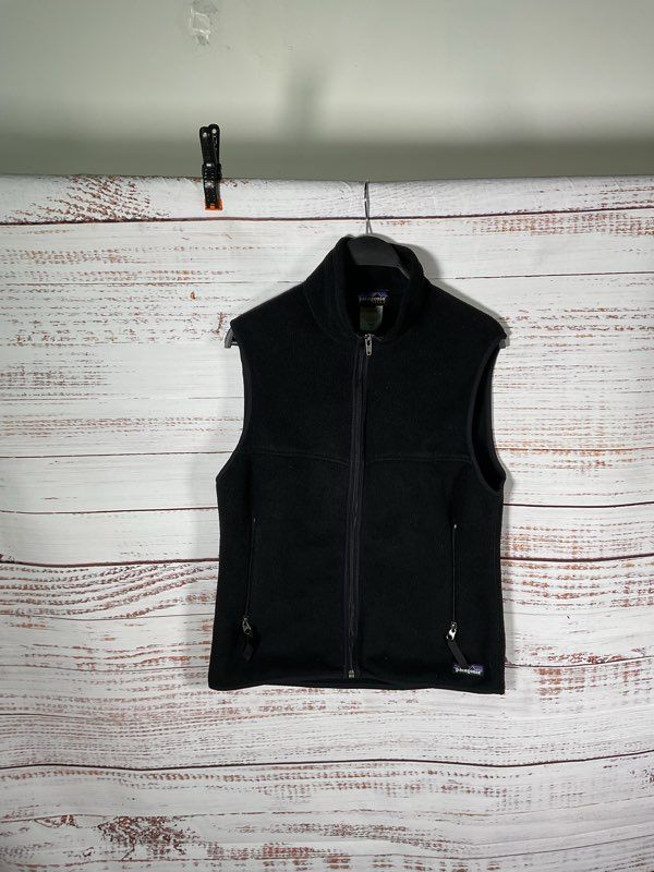 Vintage Patagonia Vest Jacket Men's Small Black Fleece Synchilla Sweater