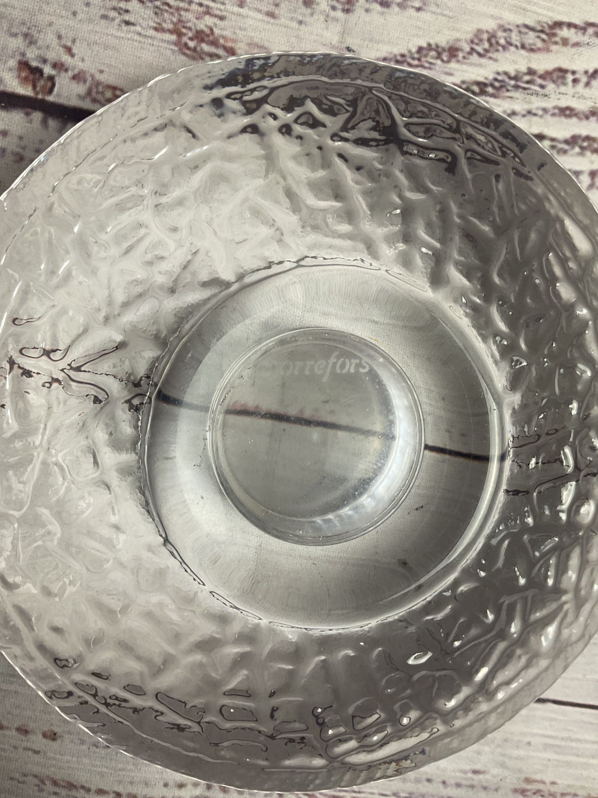 Orrefors Round Crystal Candle Holder
