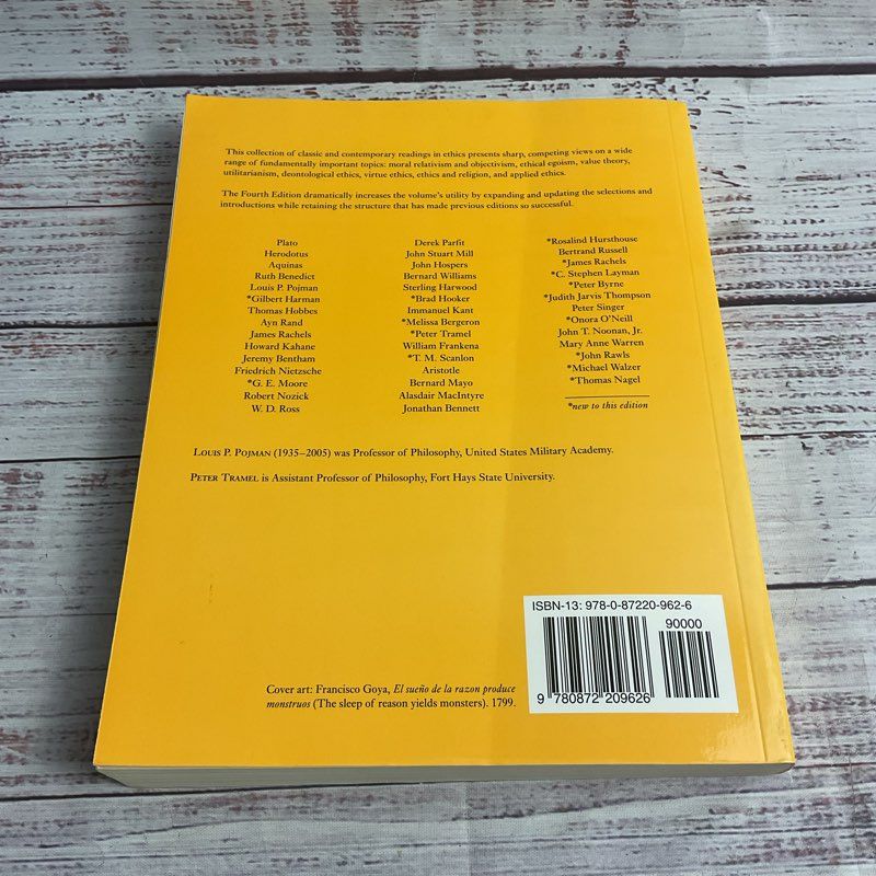 Moral Philosophy: A Reader Fourth Edition Pojman & Tramel Paperback