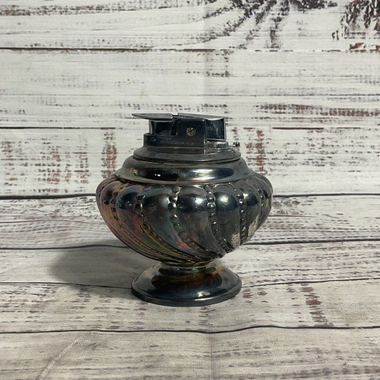 VTG. Ronson Crown Varaflame Silver Plate Table Lighter