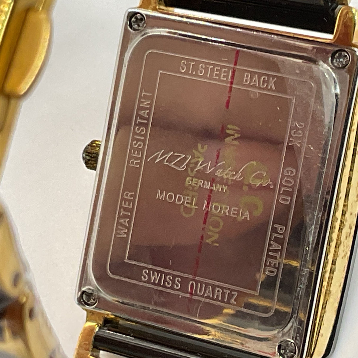 NEW MZI Watch Co. Germany Noreia Women's 23k Gold Plated & Resin Watch