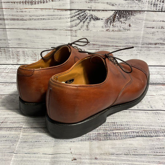 Allen Edmonds Chestnut Brown Leather Brogue Oxford Dress Shoes Men's 8.5 D