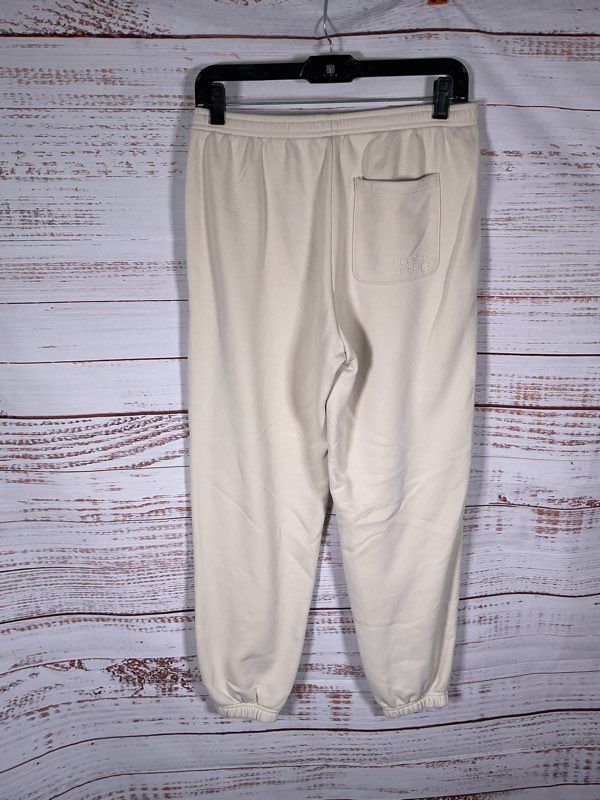 Vuori Women's Drawstring Jogger Pants Cream Bone Size S Cotton Blend Active