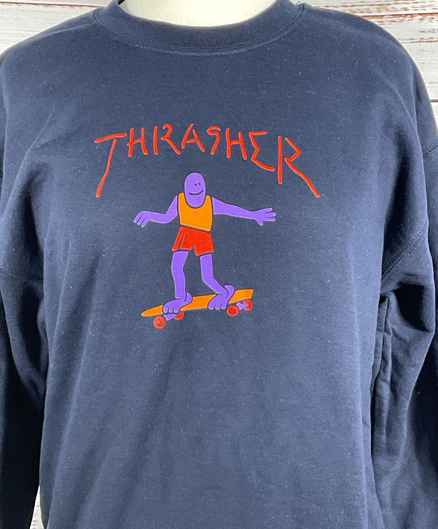 Thrasher Gonz Crewneck Sweatshirt Navy Blue M