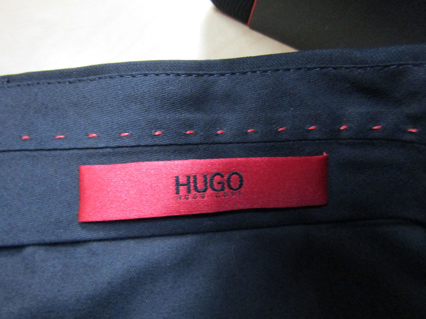 Hugo Boss Men's Black Wool Trouser Dress Pants Size 32 R UNHEMMED