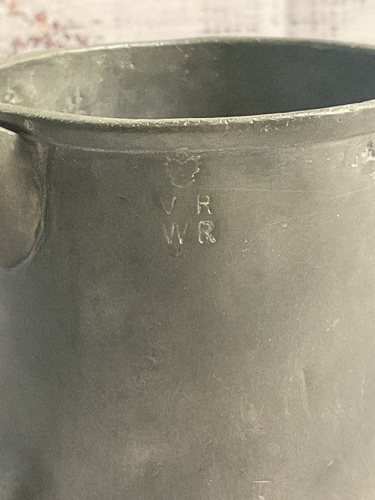 Vintage Pint Pewter Mug Stamped VRWR