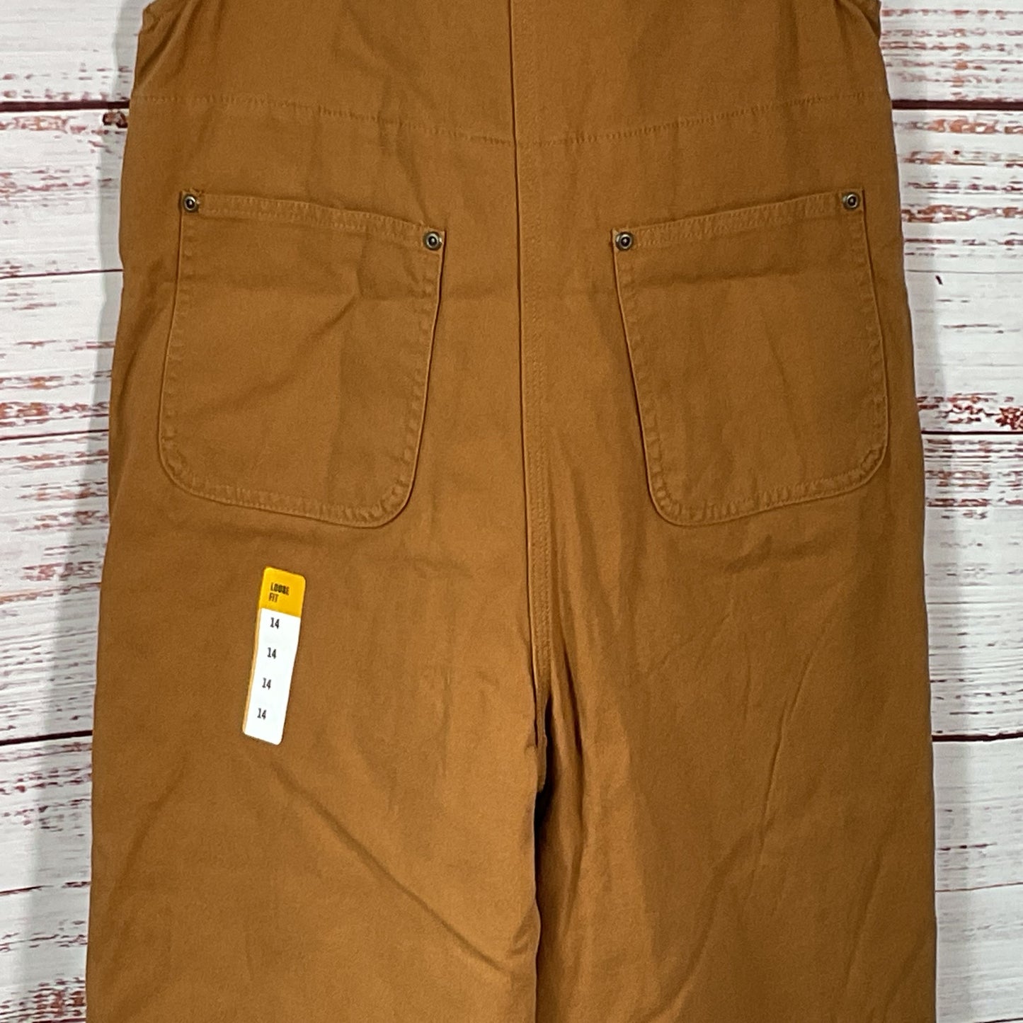 NWT CARHARTT Brown Duck Quilt Lined Insulated Bib Overalls Inseam 26- SZ 14