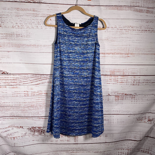 Papillon Blanc Blue White Black Wavy Sleeveless Dress - Size M New W/ Tags