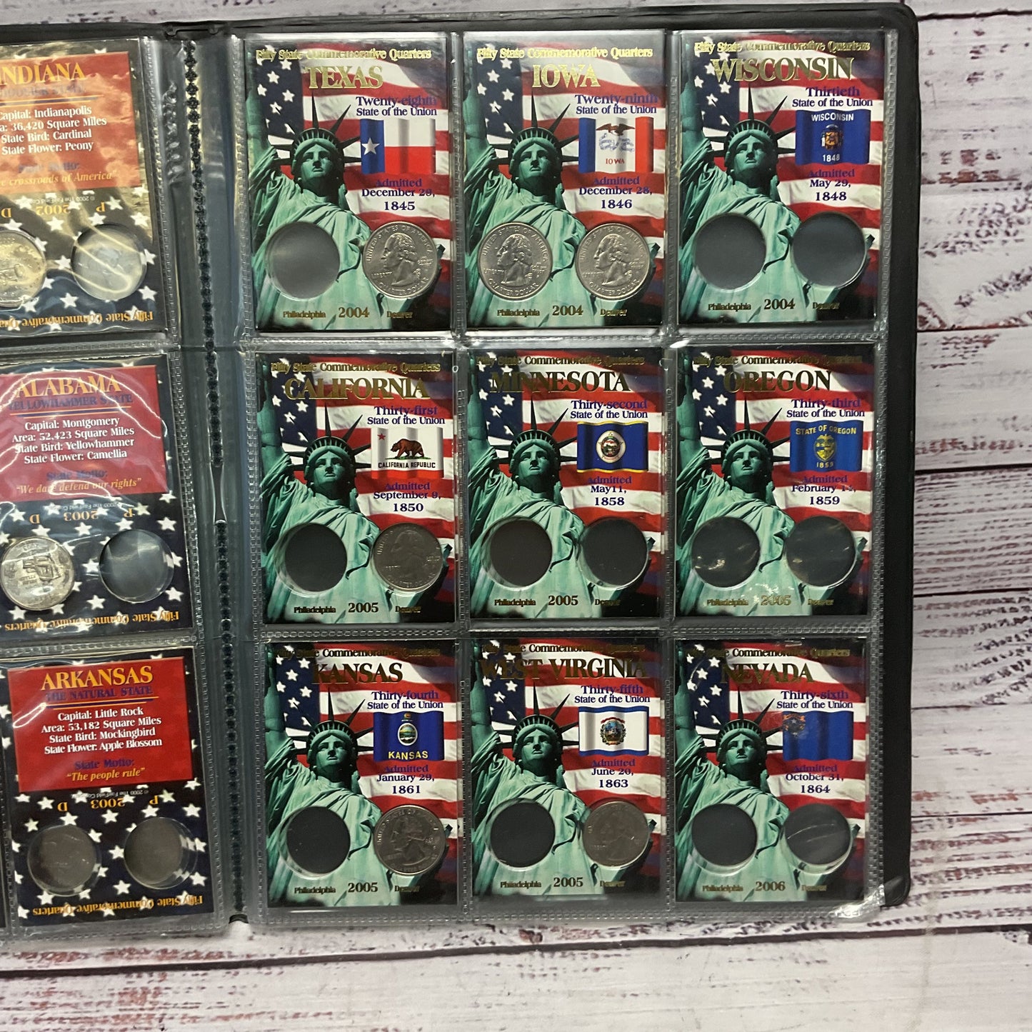 50 State Commemorative Quarters Philadelphia And Denver 38 Quarters Incomplete