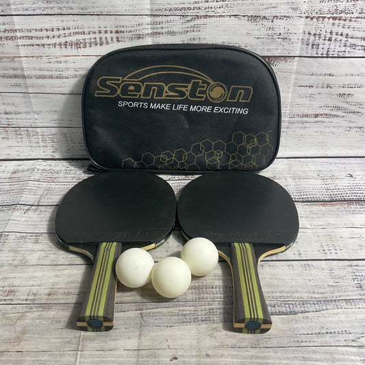 Senston Professional Table Tennis Ping Pong Paddle Set w/ 3 Balls