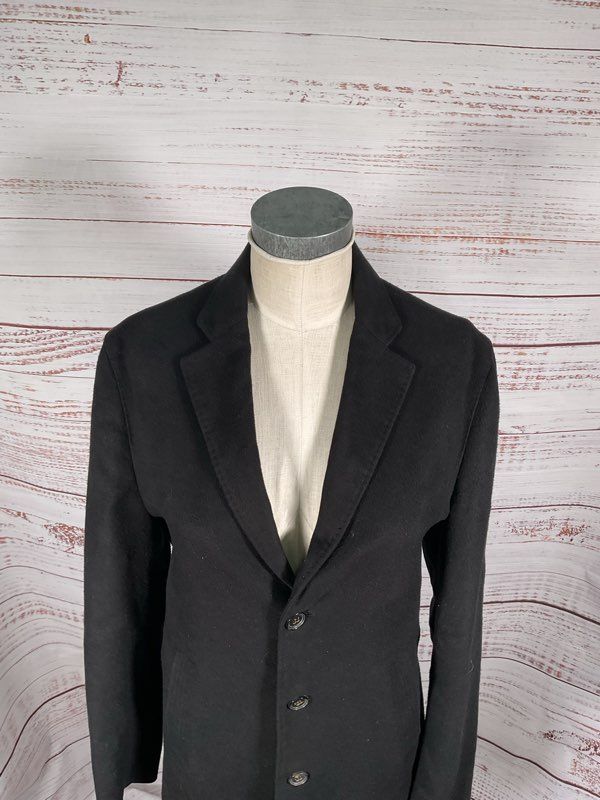 John Varvatos Women's Fleur-de-lis Inner Pattern Black Cotton Blend Jacket 44
