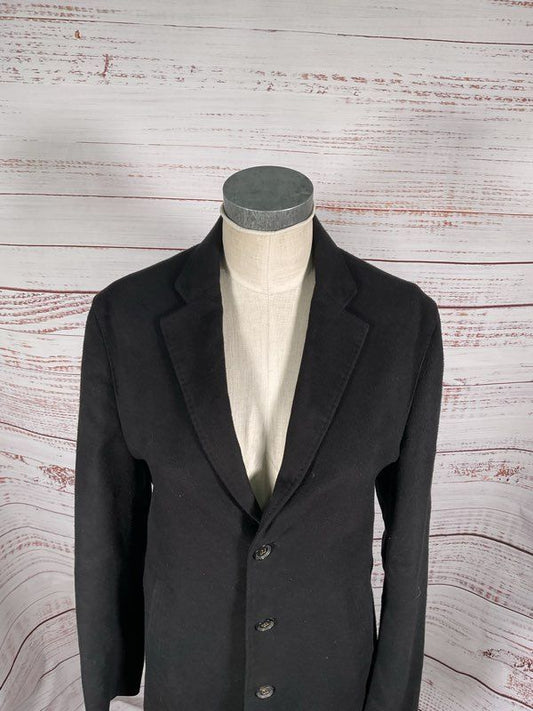 John Varvatos Women's Fleur-de-lis Inner Pattern Black Cotton Blend Jacket 44
